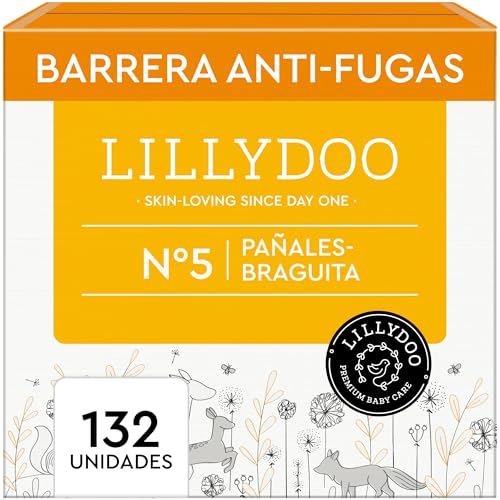 Pañales-braguita LILLYDOO - talla 5 (11-16 kg), caja mensual...
