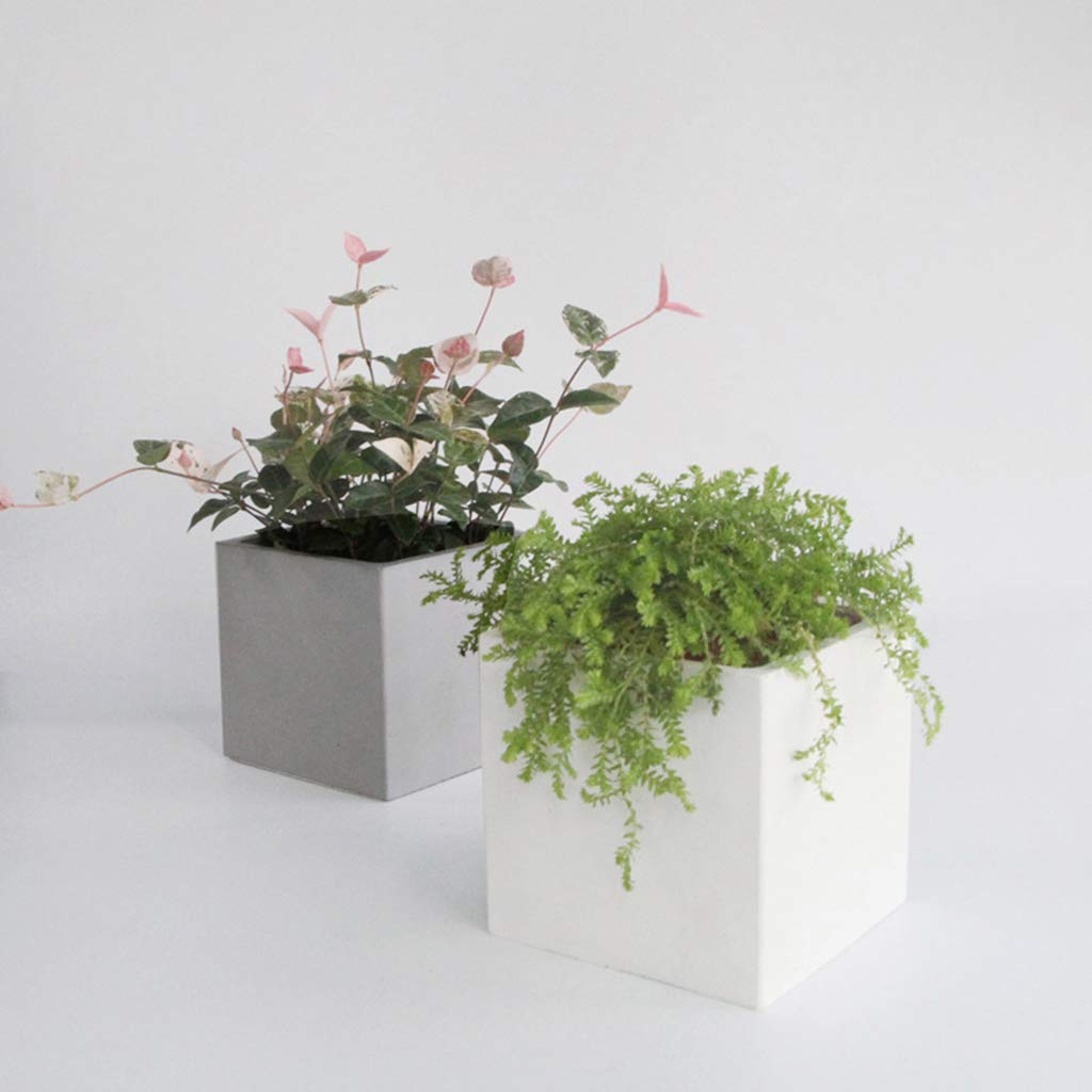 Grande vaso da fiori quadrato in cemento con stampo in silicone per bambini e adulti kit ciondolo casa