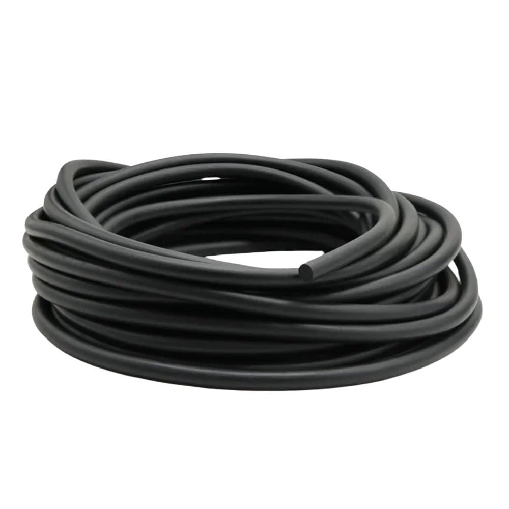Foam Rubber Strip 1 Piece Solid Black Nitrile Caulking Round Strip, NBR Sealing Rubber Cords Easy to Process(2M*9MM)
