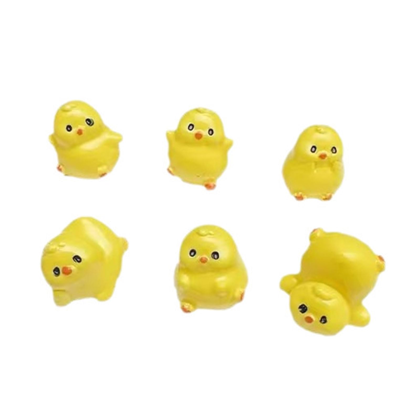 Greabuy Resin Chicken Statue Educational Toy Figures Miniature Chicken Garden Figurines Cake Toppers Microlandscape Ornaments Fairys Garden Accessories