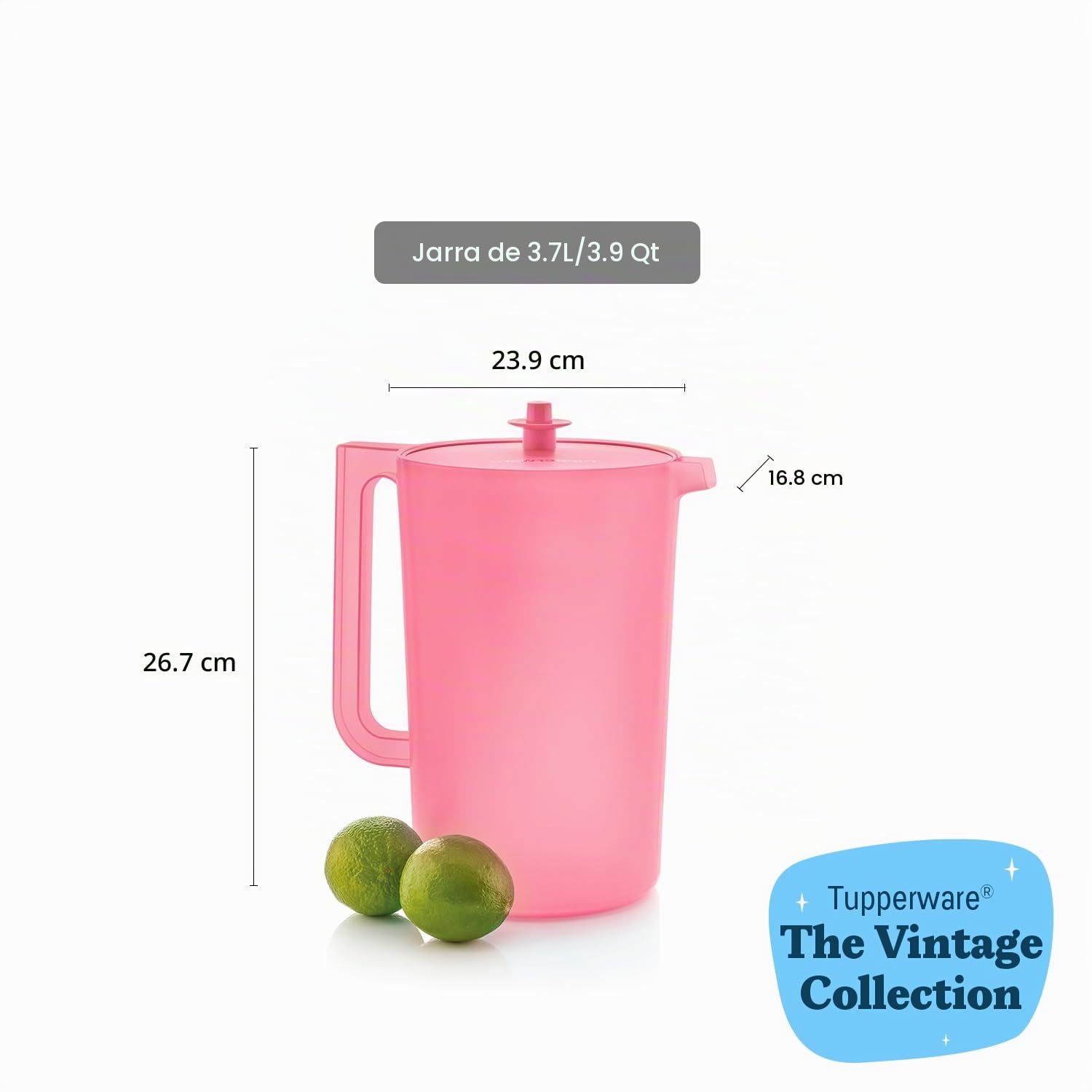 Tupperware Heritage - Jarra de 1 galón en caramelo suave, apta para lavavajillas y sin BPA