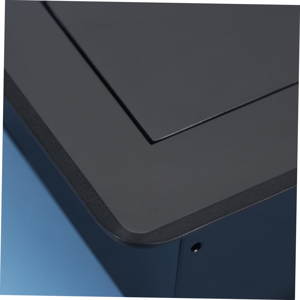 OSALADI Pop Up Steckdose Integriertem Klickmechanismus Runde aus Aluminiumlegierung und Stahl mit 3 Europäischen Steckplätzen in Schwarz für Büro und Konferenzraum