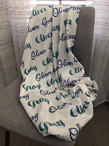 Personalized with Baby's Name for Newborn Baby Room Nursery Christening or Baptism, Customized Name Blankets for Baby, Kids and Adults, Mom, Grandma. Personalized Custom Name Blanket from Your Names