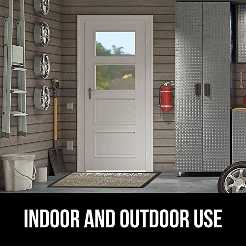 GORILLA GRIP 100% Waterproof All-Season WeatherMax Doormat US Designed Natural Rubber, Stain and Fade Resistant, Low Profile Indoor Outdoor Door Mats, Easy Clean Patio Mat, 17x29, Sand Beach - Image 9