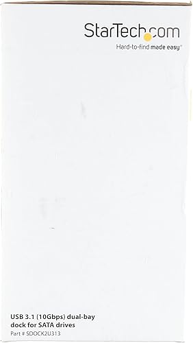 Miniatura 10 de StarTech.com Estación de acoplamiento de disco duro USB 3.1 a SATA de doble bahía, USB 3.1 (10 Gbps), externa 2.5/3.5" SATA I/II/III, estación de