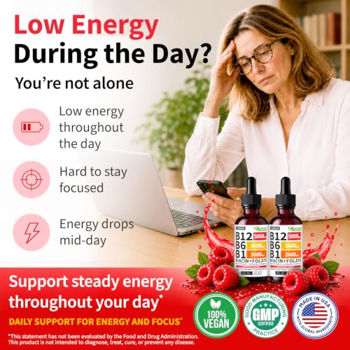Nusava Vitamin B12 with B6 & B1 Liquid Drops