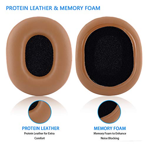 Jecobb Replacement Earpads For Audio-Technica Ath M50X M40X M30X M20X Professional Studio Monitor Headphones With Protein Leather & Memory Foam Ear Cushions (Brown) #TOP2