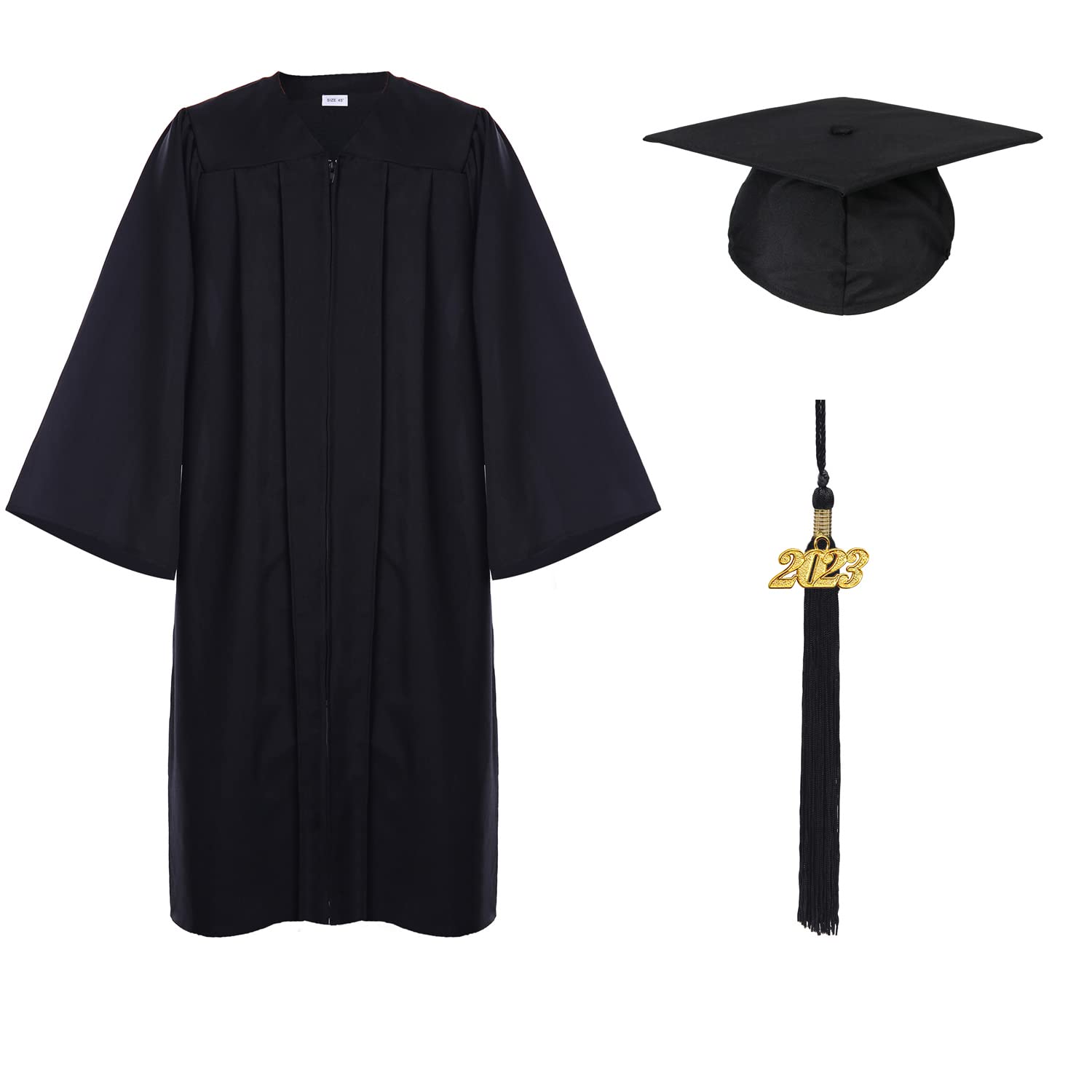FtyFtyUnisex Adult Matte Graduation Cap and Gown Tassel Set