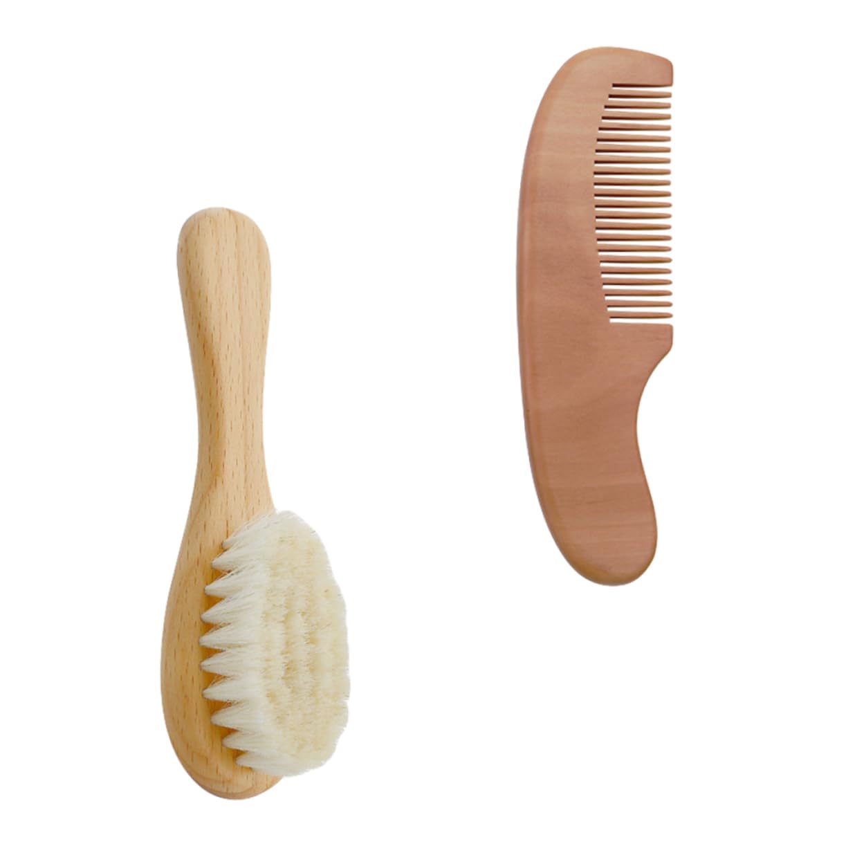 HONMEET Baby Shower Shampoo Brush Sink Baby Bath Brush Set Gentle Hair Brush for Boys and Girls Wooden Comb