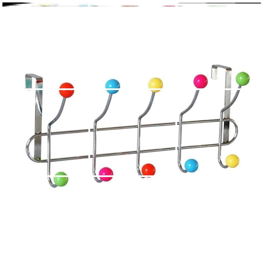 Mobygkfy One Color Color Door Hooks, Household Clothes Hooks, Color Bead Door Hooks, Nail-Free Door Coat Hooks, Seamless Coat Hooks