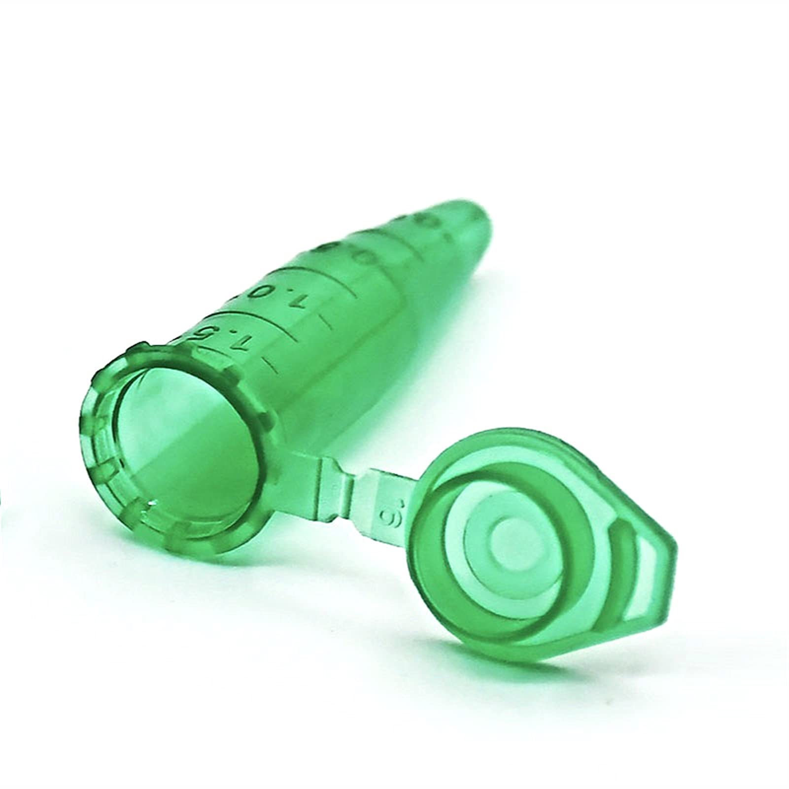 SHAJWADAM Test Lab Tubes Centrifuge Tube 1.5ml Green Centrifuga Tube with Lock Cover Color EP Tube Plastic Bottom Tip Test Tube with Clear Scale 500 PCS