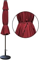 Vista 7 de EliteShade - Sombrilla solar de 9 pies / 2.74 metros, con 80 luces LED para patio, mesa al aire libre, con ventilación y cubierta que no se decolora