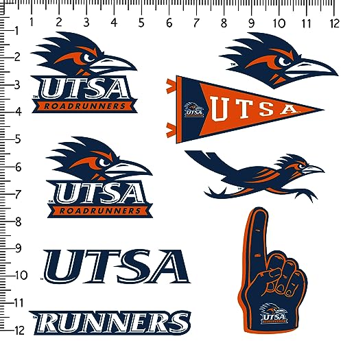 Image of The University of Texas at San Antonio 8ct Vinyl Large Deluxe Stickers Variety Pack - Laptop, Water Bottle, Scrapbooking, Tablet, Skateboard, Indoor /Outdoor - Set of 8