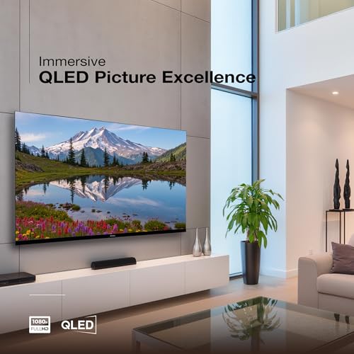 Image of SANSUI 109 cm (43) Full HD QLED Smart Google TV with HDR10, Dolby Audio, Bezel-Less Design, Built-in Chromecast & FloLED Panel JSW43FHG5Q (Black)