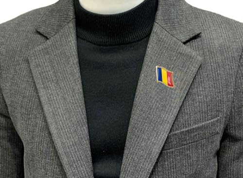 Image of vmcoatdu Country Flag Backs Locking Pin Keepers Locking Clasp Pin Badge International Travel Brooch Metal Alloy Souvenir Pin 0.75x0.7 Inch Small Pin