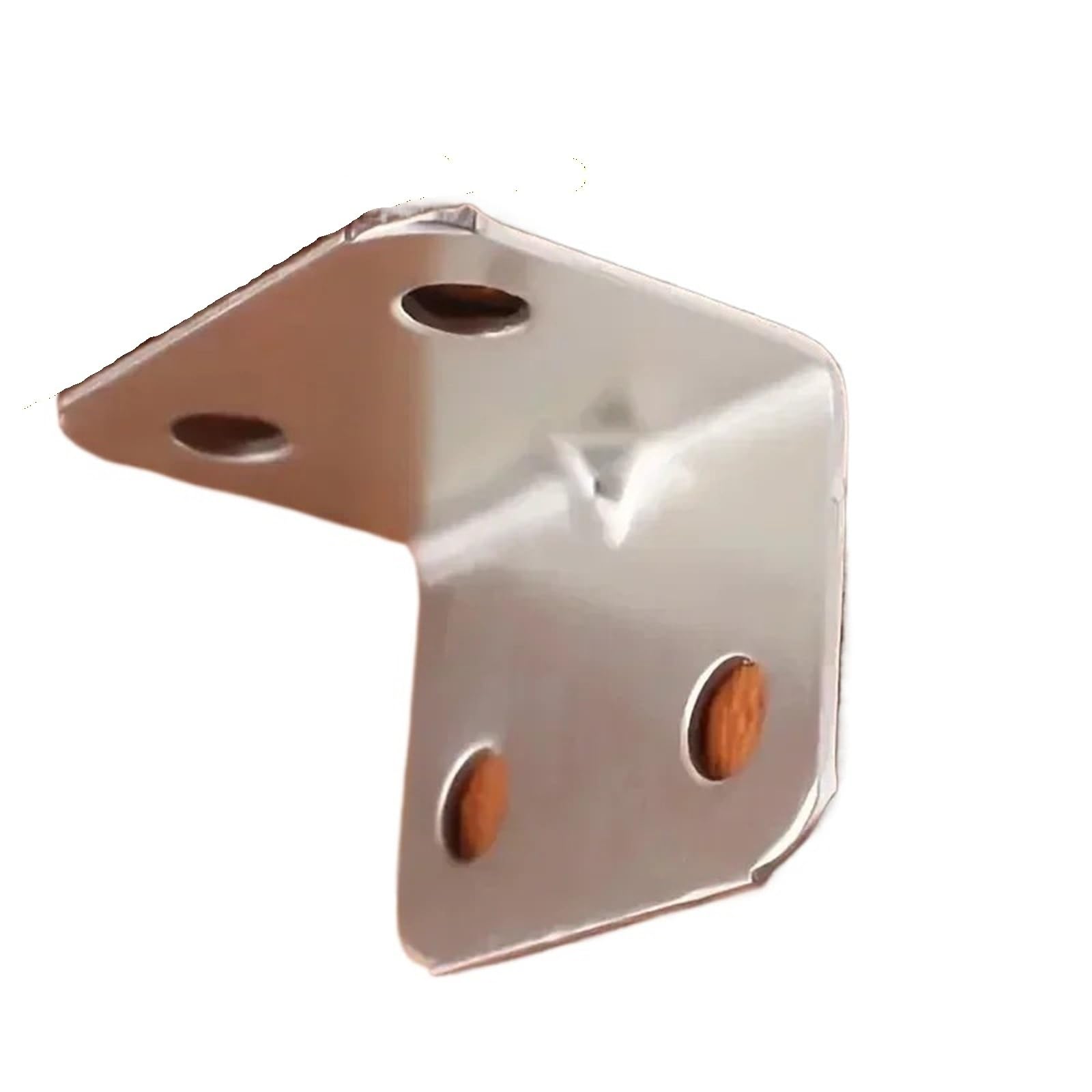Irfhdcx 6 Holes- 40Pcs Shelf Bracket Universal Stainless Steel Corner Bracket 90 Degree Angle Fixed Brackets Brace For Wood(6 Holes- 40Pcs)