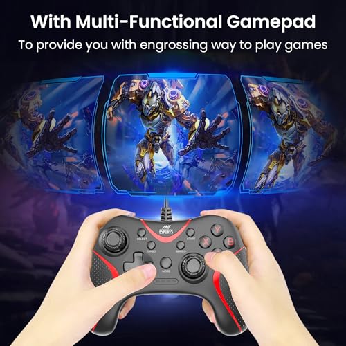 Ant Esports GPL200 Wired Gaming Controller Game Controller Joystick with Dual-Vibration Turbo and Trigger Buttons for Windows PC/ PS3/ Android TV... - Image 3