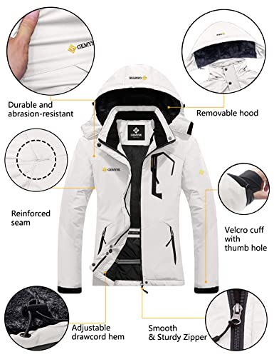 GEMYSE Waterdichte ski-jas voor dames, winterjas, winddicht, met capuchon - Afbeelding 7