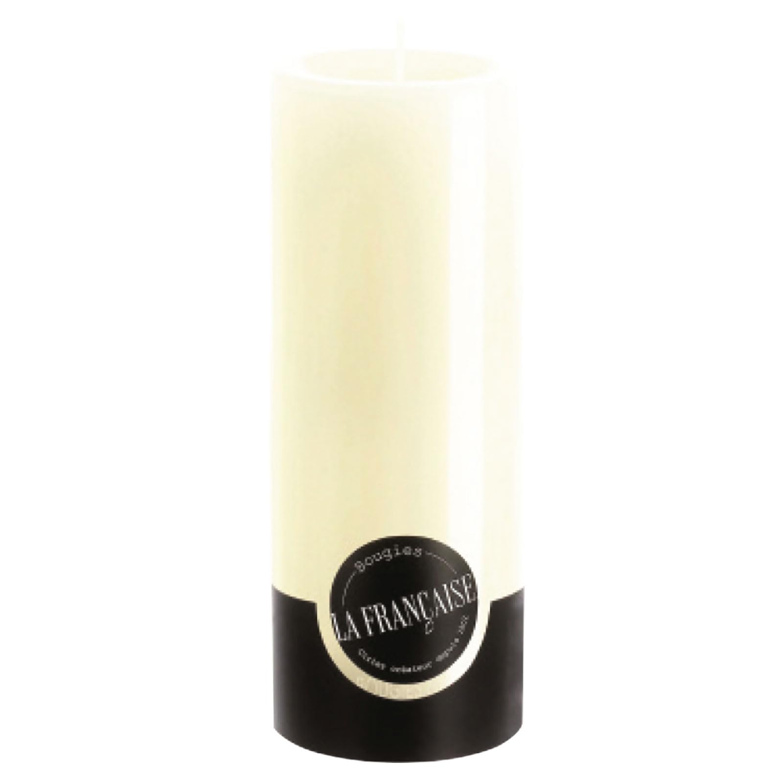 Bougies La Francaise - Pillar Candle - Made in Tunisia, Ivory Color, +/- 125-Hour Burn Time - 3.15 x ‎7.87 inches