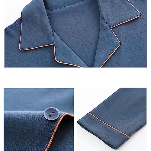 Pajamas Men's Spring and Autumn Models Long-sleeved Loungewear in Thick Models Suit3