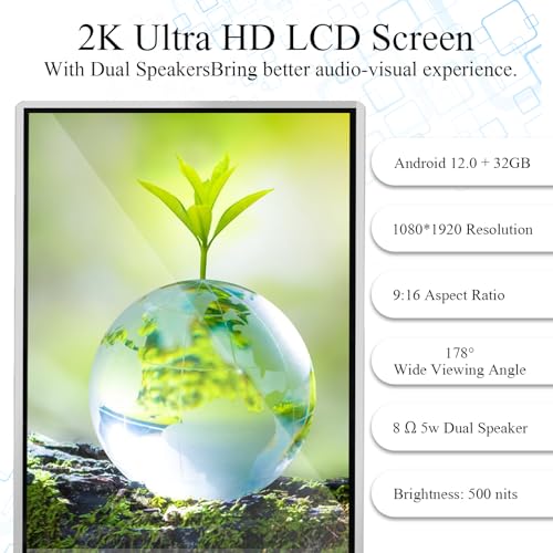 Image of 43 inch Digital Signage Display Kiosk Indoor Floor Standing Advertising | 2K Android 14 4 + 32 Storage, USB WiFi HDMI Bluetooth Input, Smart Split Screen, Free CMS, 700 Nits, Life over 50,000 hours
