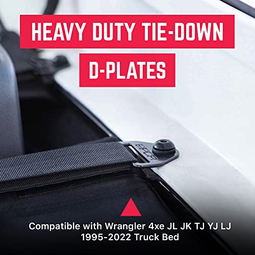 Image of GPCA Tie Down Metal D-Plates /D-Buckles 3mm, Jeep Wrangler JL /JT /JK /TJ | Easy-to-Install Truck Tie Downs, Compatible with Cargo Cover Mounts, Heavy-Duty Jeep Wrangler Accessories (6PC)