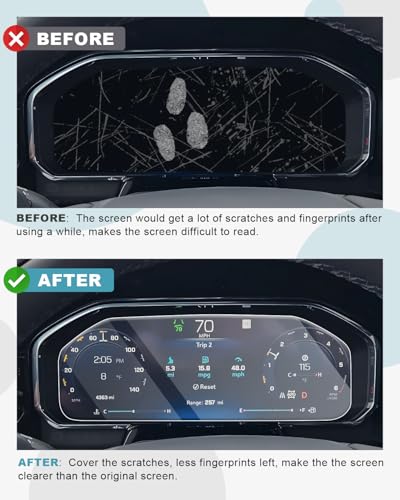 Image of CDEFG for 2026 Chevy Silverado Screen Protector 12.3-Inch Dash, Tempered Glass for 2026 Chevrolet Silverado Accessory Instrument Panel Driver Display Screen Cover HD Clear