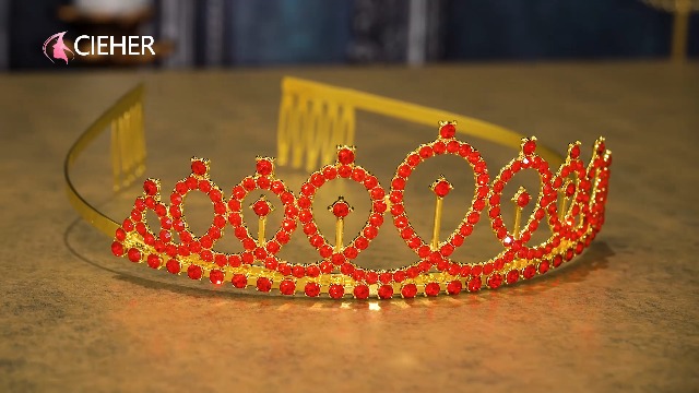 Couronne Et écharpe "Birthday Queen" Strass Or - Diadème Cristal Pour Fête D'anniversaire