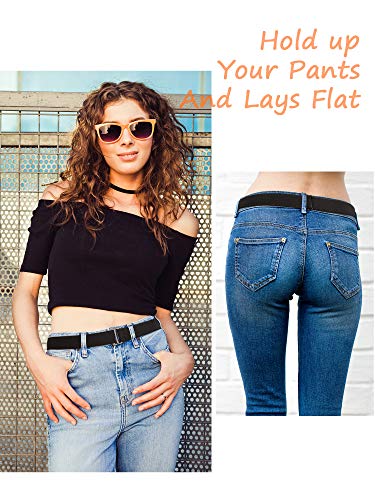 Image of SATINIOR 2 /3 /4 Pack Women Elastic Stretch Belt Invisible Sweater Shirt Tuck Band with Flat Buckle for Jeans Pants