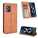 QiongNi Case for Asus ZenFone 8 Leather Case,Case for Asus 8z Case Cover,Case for Asus ZenFone 8Z ZS590KS-8J041IN ZS590KS-2A040IN / ZenFone 8 ZS590KS Case Flip Pu Leather Cover Brown