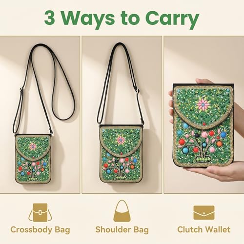 Image of Small Crossbody Bags for Women Designer Cell Phone Bag Boho Shoulder Wallet Purse