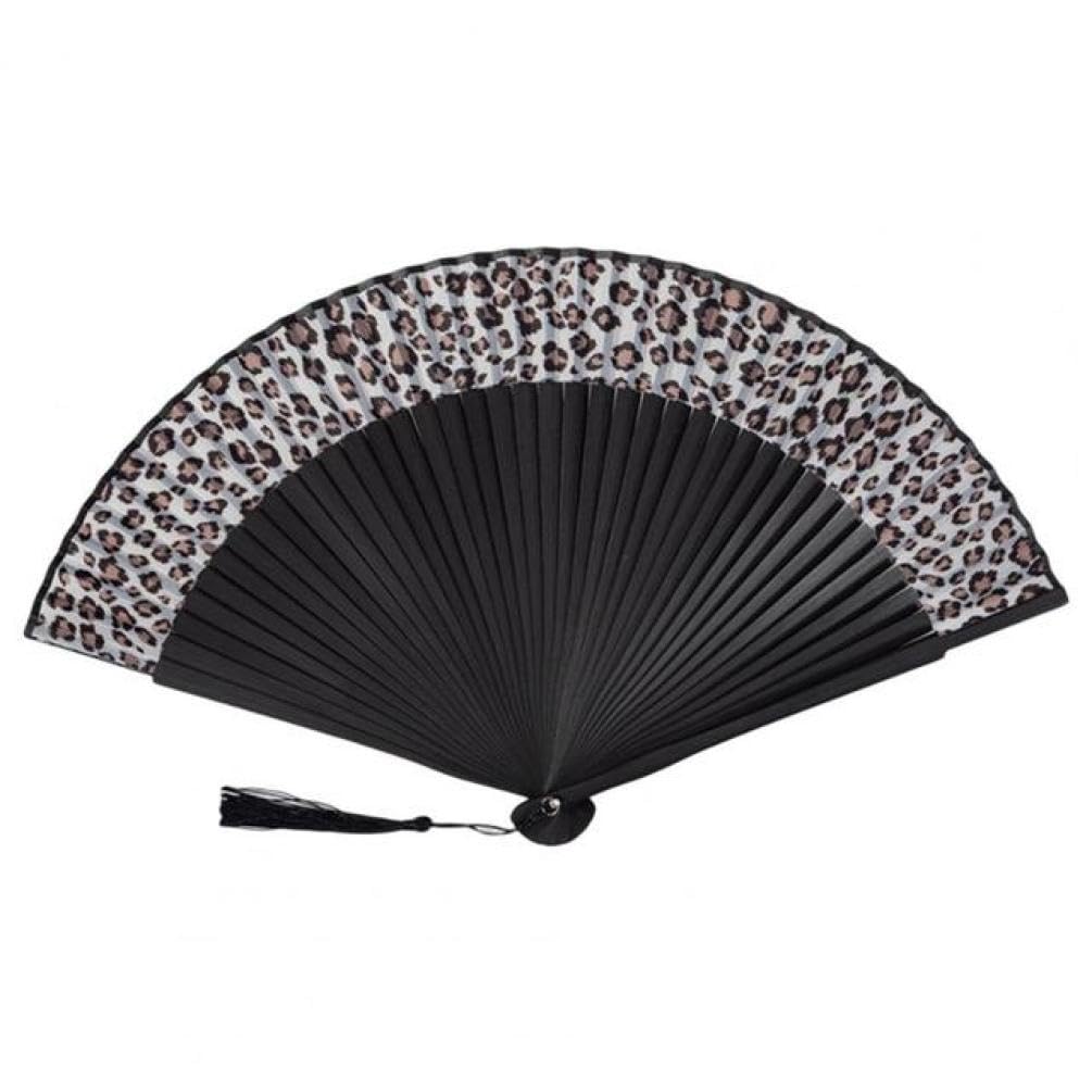 METTEOR Folding Fan Folding Fan Hand Fans Flower Print Vintage Fan White Polyester Fans Summer Girls Dancing Fan Tea Pot