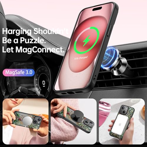 FUNMIKO for iPhone 14 Plus Case,Cute Floral,Wireless Charging Compatible - image 2