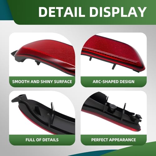 Image of Left and Right Rear Bumper Reflector Light Compatible with Cherokee 2014 2015 2016 2017 2018 68105144AC 68105145AC (Left+Right)