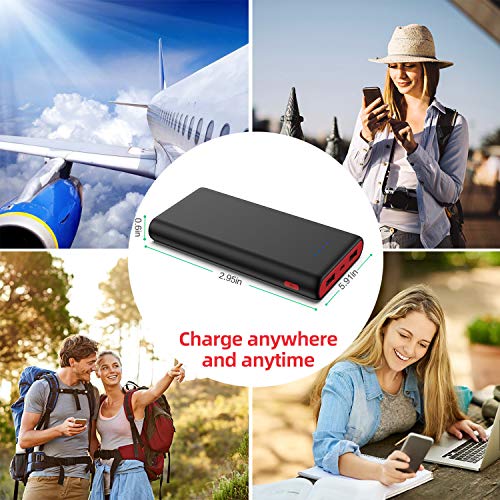 Portable Charger Power Bank [25800mAh Newest Fashion] Huge Capacity External Battery Pack Dual Output Port with LED Status Indicator Power Bank for iPhone, Samsung Galaxy, Android Phone,Tablet & etc - Thumbnail 5