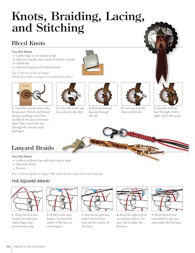 Projects in Leather: Techniques, Patterns, and Step-by-Step Instructions for Making Over 20 Projects with Endless Variations (Fox Chapel Publishing) Braiding, Stitching, Adding Rivets, and More - Image 5