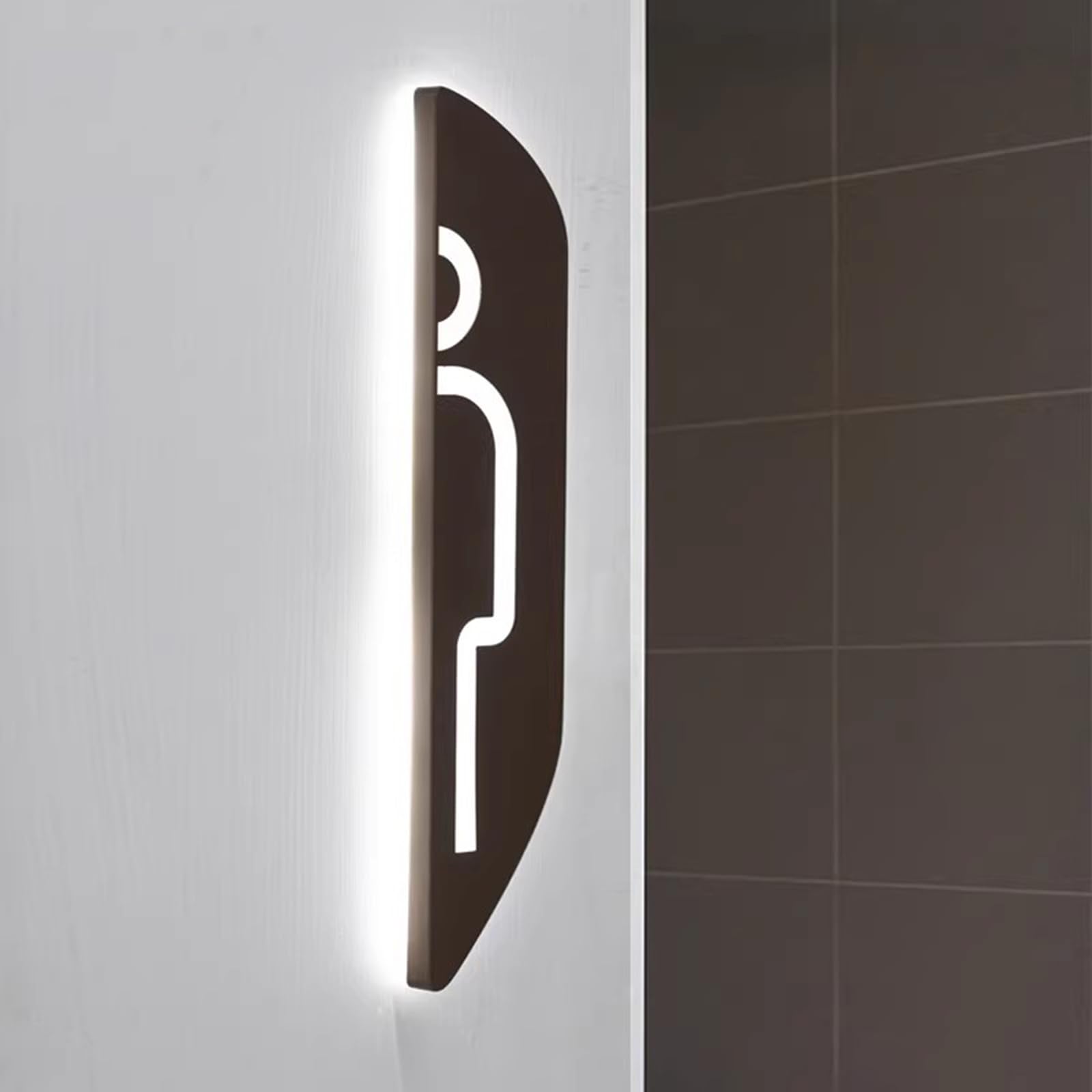 vrfvsdasAAS LED restroom sign, Wall Hanging, Stainless Steel and Acrylic Lighted Lit Sign, for Business Bar Mall Washroom