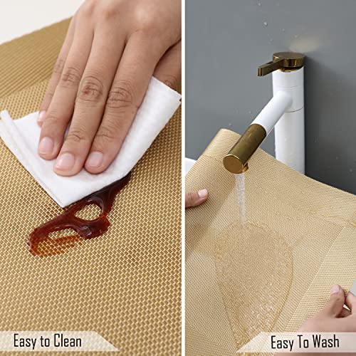 Image of HOKIPO PVC Washable 4 Pieces Dining Table Mats - 45x30 cm (AR3103)