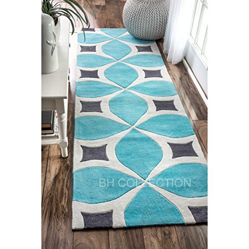 Image of Classical Look Plain Handmade Tufted Carpet with Super Soft & Pure Woolen Carpet for Your BEDROOMS & Living Room with 1 INCH Pile Height 12.0 X 18.0 FEET (360x540 cm) Multi