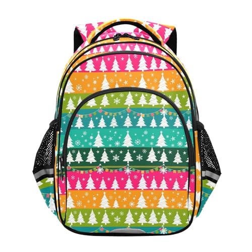 Emelivor Christmas Tree Colrful Kids Backpack Cute School Backpacks Toddler Bookbag Daypacks for Travel,S