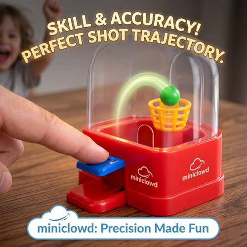 Image of Finger Basketball Game for Kids & Adults - Portable Desktop Sports Toy for Hand-Eye Coordination, Focus, and Reflex Training - Compact Indoor Stress Relief Game