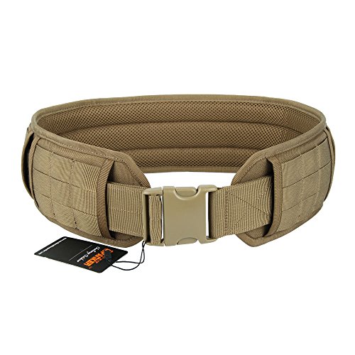 EXCELLENT ELITE SPANKER Military Waist Belt Multi-Purpose Molle Padded Patrol Belt Outdoor Sports Equipment (Coyote Brown, L)