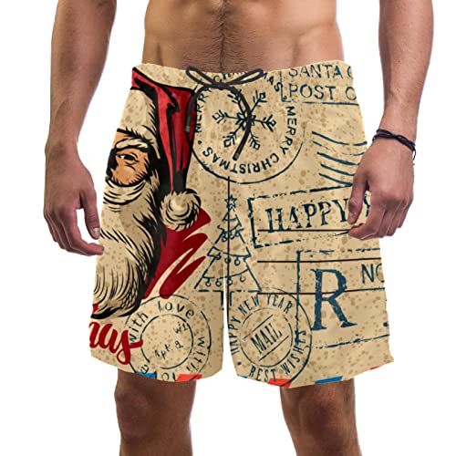 Maillots de bain hommes Noël Vintage le short de plage idéal à offrir