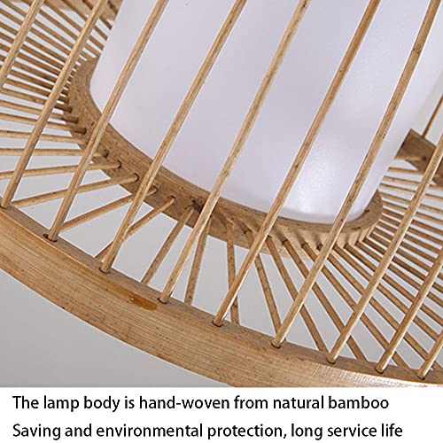 Suspension en Bambou MOCHAMIK - Lanterne Rustique E27 40x23cm - 7
