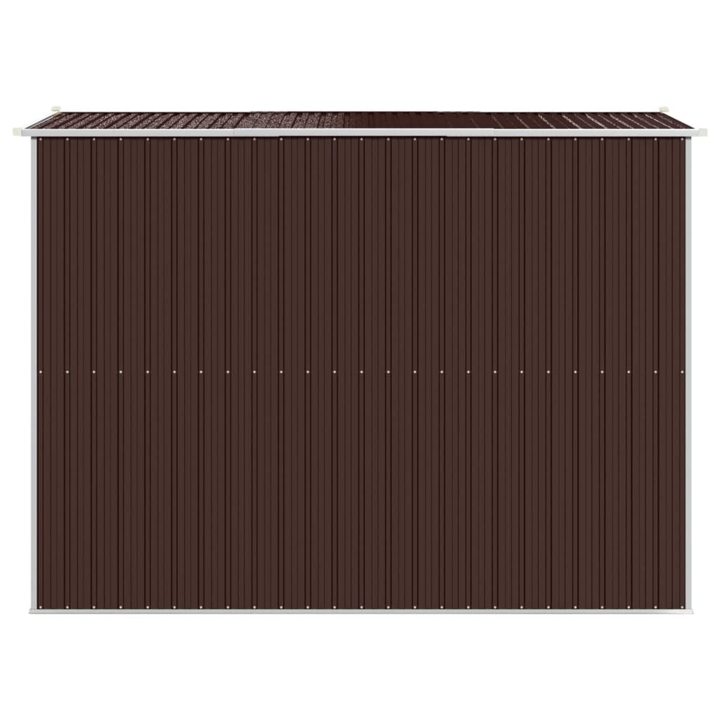 Générique Abri de Jardin Marron foncé 192x274x223 cm Acier galvanisé,Maison & Jardin,Pelouses & Jardins,Vie en extérieur,Structures extérieures,Cabanes & abris de Jardin,3147461