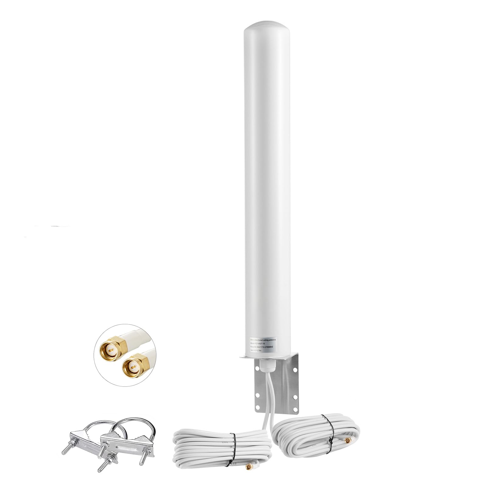 2x2 MIMO Omni-Directional 11-13dBi Antenna Kit Compatible with AT&T, Verizon Mobile Cell Phone Cellular 4G LTE Router Modem Gateway T-Mobile Home Internet/Dual 16.4FT SMA Male Cable