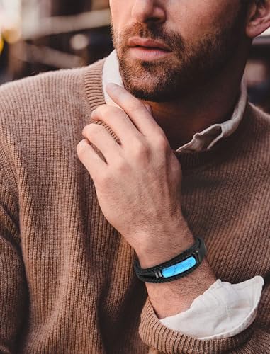 Turquoise Bracelet for Men Leather Men Bracelet2