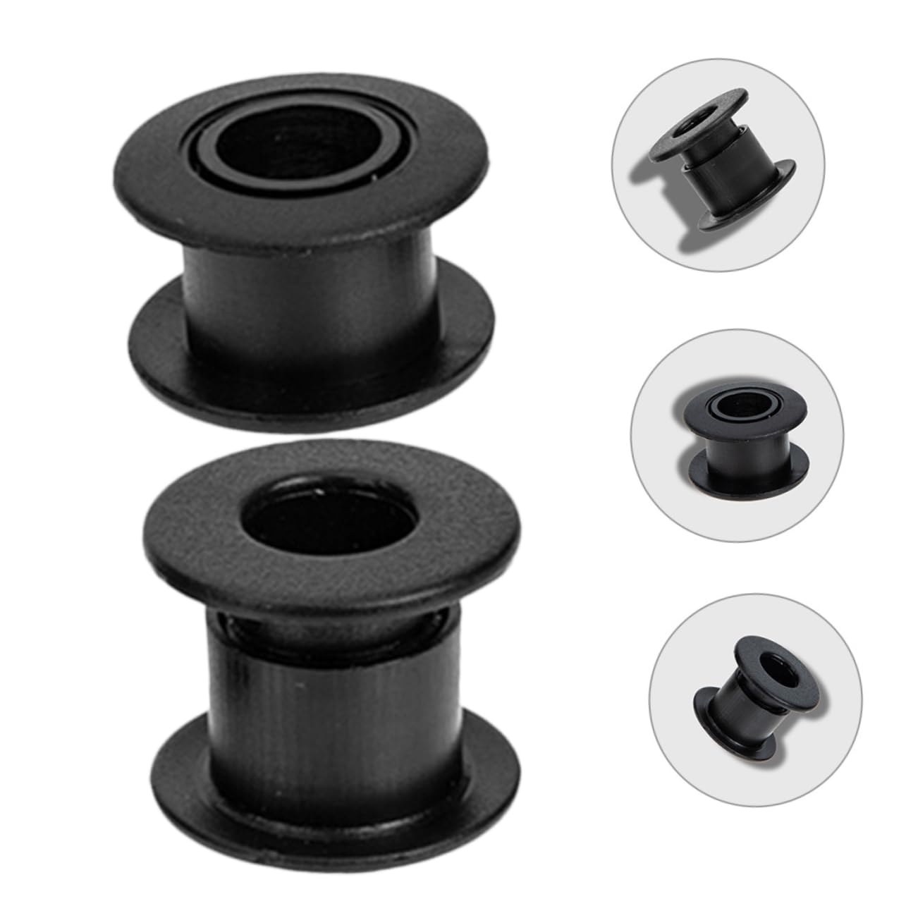 Boccole Calcio Balilla ABS Nero Set 16 Pezzi Foro 12mm Alta Durabilità