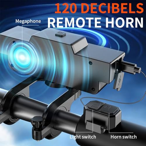 Lumière cyclable 130 DB avec klaxon intégré pour rouler en sécurité - 4