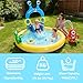 Inflatable Splash Pad for Kids - Monster Spray Pool Set with Slide Sprinkler Toss Rings & Balls, 70